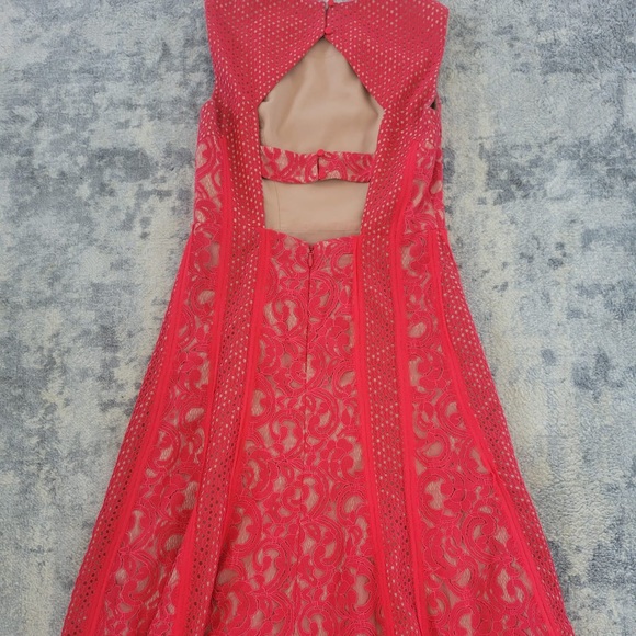 BCBG Avril Red Berry Lace Dress - Picture 8 of 8